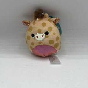 Squishmallows Zuni Giraffe 3.5" Clip Valentines New Bag Charm Keychain 2023